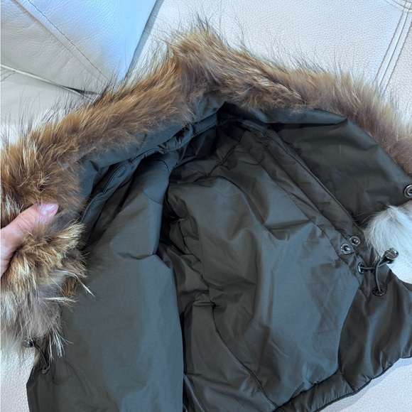 PAJAR Canada Womens Khaki Mid Length Coat With Real Fur In XS - Picture 17 of 17